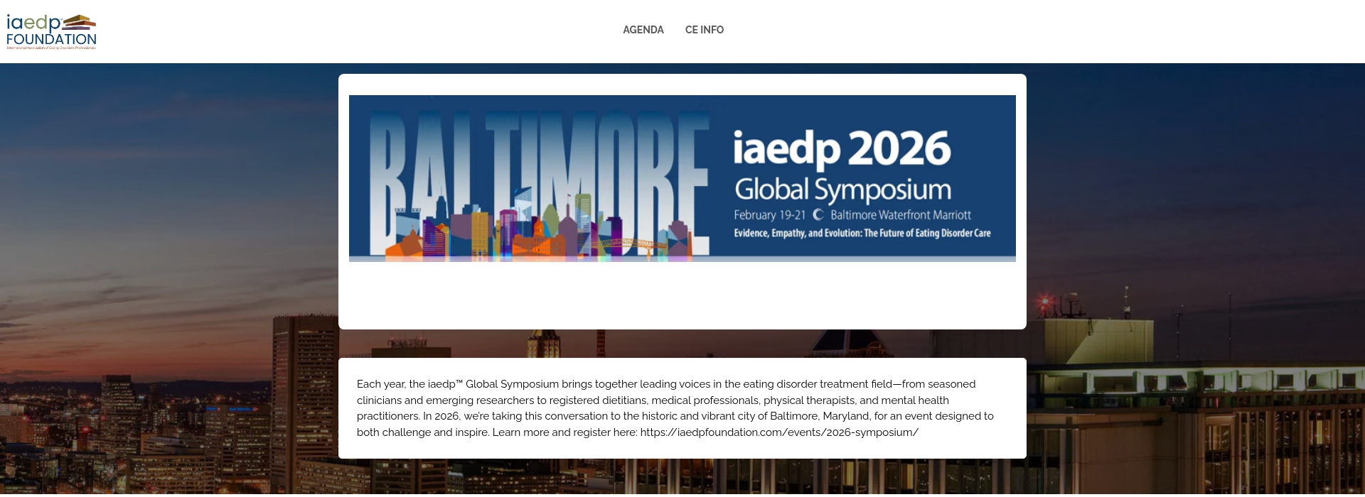 2026 IAEDP Annual Symposium (In-Person)